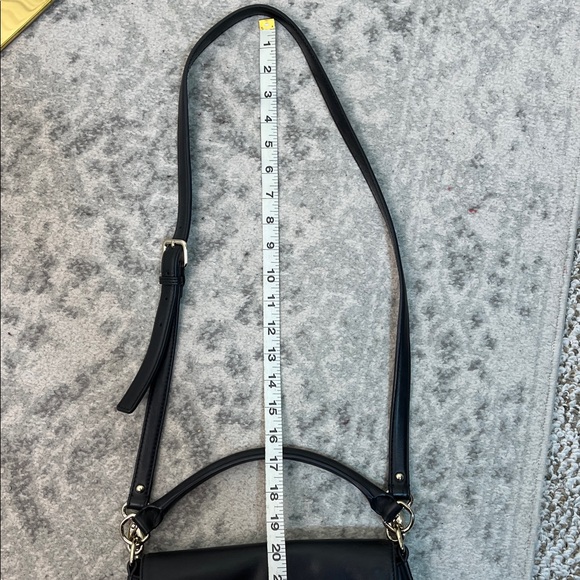 KATE SPADE NEW YORK TWIST LOCK HANDBAG CROSSBODY BLACK COW HIDE LEATHER PURSE - Picture 17 of 17